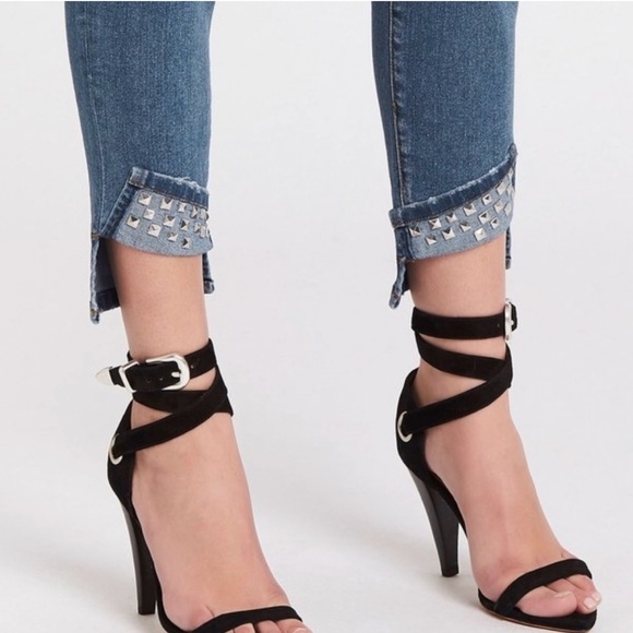 Current Elliott THE TURNT JEAN - Keeling Studded Jeans size 27 - Picture 5 of 11